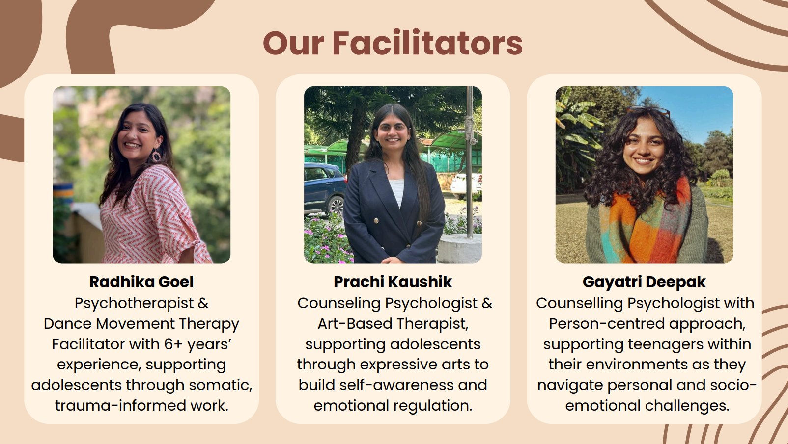 Our facilitators