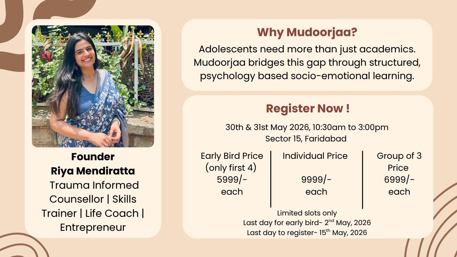 Why Mudoorjaa & register now